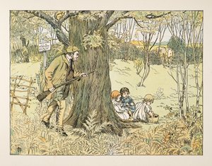 Viltvokteren, fra Fire og tjue arbeidere, utgitt 1900 (fargelitografi) av Francis Donkin Bedford