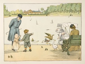 Parkvokteren, fra Fire og tjue arbeidere, utgitt 1900 (fargelitografi) av Francis Donkin Bedford