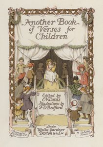 Tittelsideillustrasjon for En annen versbok (fargelitografi) av Francis Donkin Bedford