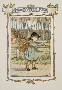 Vignett fra Fire og tjue arbeidere, utgitt 1900 (fargelitografi) av Francis Donkin Bedford