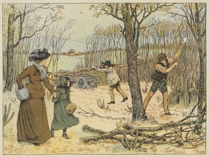 Woodman (fargelitografi) av Francis Donkin Bedford