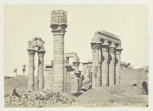 Cleopatras tempel i Erment, nær Theben, 1857.