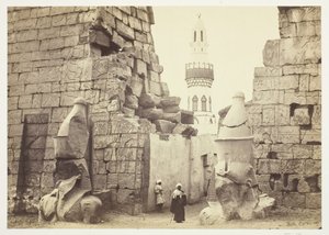 Inngang til det store tempelet, Luxor, 1857.