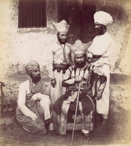 Fire østindiske menn, 1870-tallet. av Francis Frith