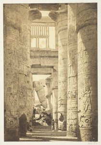 Interiør i Hall of Columns, 1857, trykt 1862. av Francis Frith