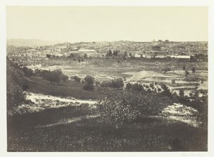Jerusalem, fra Oljeberget, nr. 1, 1857. av Francis Frith