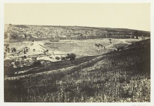 Jerusalem, fra Oljeberget, nr. 2, 1857. av Francis Frith