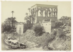Trajans kiosk på Philae Island i Nilen Faraos seng, Island of Philae (tittel på objekt) av Francis Frith