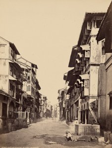Innfødt bebyggelse i fortet, Bombay av Francis Frith