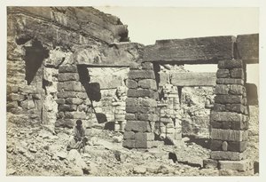 Portiko til tempelet til Cerf Hossayn, Nubia, 1857. av Francis Frith