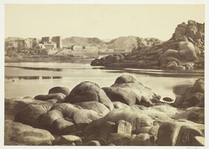 Tilnærmingen til Philae, ca. 1857. av Francis Frith