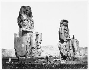 Kolossene av Memnon, Theben, Egypt, 1860 av Francis Frith