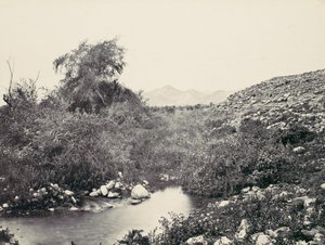 Fontenen til Jerico og det sannsynlige stedet for byen, ca. 1857. av Francis Frith