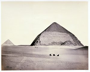 Pyramidene i Dahshoor, sett fra sørvest av Francis Frith
