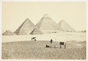 Pyramidene i El Geezeh, fra sørvest av Francis Frith