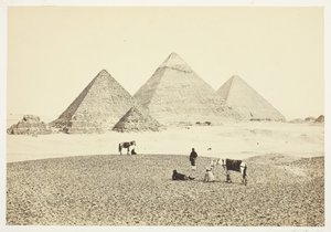 Pyramidene i El Geezeh, fra sørvest, 1857. av Francis Frith