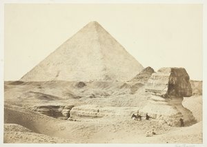 The Sphynx and Great Pyramid, 1857, trykt 1862. av Francis Frith