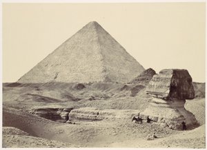 Sfinksen og den store pyramiden, Giza av Francis Frith