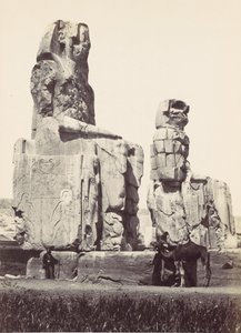 Statuene av Memnon. Thebensletten, 1857. av Francis Frith
