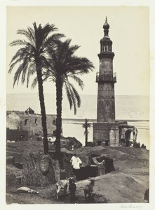Utsikt ved Girgeh, Øvre Egypt, 1857. av Francis Frith