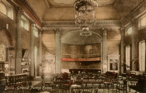 Grand Pump Room, Bath, Somerset, slutten av 1800- eller begynnelsen av 1900-tallet.
