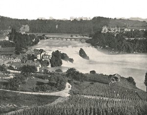 Rhinens fall, Schaffhausen, Sveits, 1895.