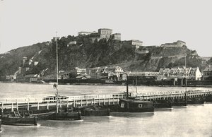 Festningen Ehrenbreitstein ved Rhinen, Tyskland, 1895.
