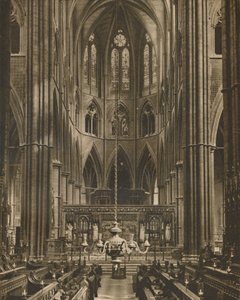 The High Altar og Reredos Beyond The Choir of Westminster Abbey, c1935.