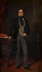 Portrett av Edward Stanley, ca. 14th Earl of Derby, ca. 1820-69 (olje på lerret) av Francis Grant