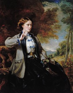 Portrett av Hon. Mrs Meynell-Ingram (olje på lerret) av Francis Grant