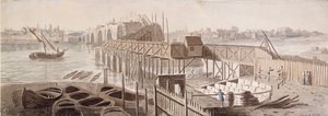 Bygging av Blackfriars Bridge, c1762