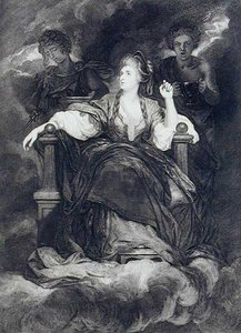 Fru Siddons i karakteren av en tragisk muse (gravering) av Francis Haward