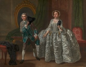 David Garrick og Mrs. Pritchard i Benjamin Hoadleys "The Suspicious Husband"