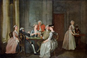 Spiller på Quadrille, 1740-50 av Francis Hayman