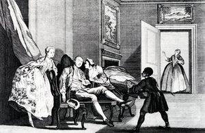 Stjeler et kyss, ca 1743 av Francis Hayman