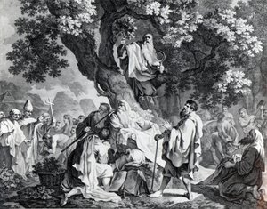 Druidene, eller britenes omvendelse til kristendommen, gravert av Simon Francois Ravenet, trykt i 1778 av Francis Hayman