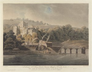 Chepstow Castle ved elven Wye av Francis Jukes