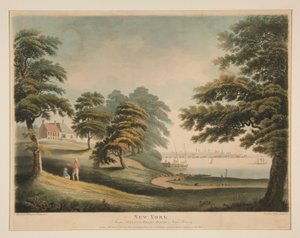 New York (fra Hobuck Ferry House, New Jersey) av Francis Jukes