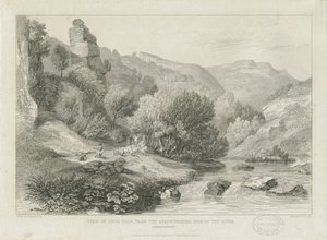 Dovedale - landskap: gravering og [1800-tallet] av Francis Legatt Chantrey