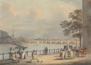Westminster fra South Bank av Francis Nicholson