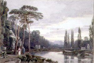Kveld: en kirkegård (wc)