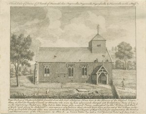Farvel Church: etsning, nd [1740] (trykk) av Francis Perry