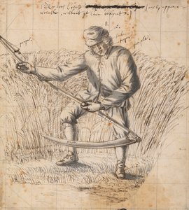En studie for Pilkington Crest, en klipper med ljå
