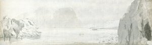 Swansea, ca. 1678 (akvarell og brunt blekk på papir)