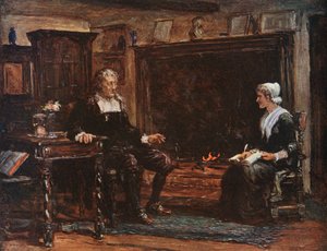 Milton i hytta hans dikterer Paradise Regained av Francis S. Walker