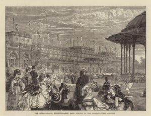 Den internasjonale utstillingen, bandet som spiller i hagehagen av Francis S. Walker