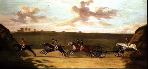 The Carriage Match at Newmarket, Against Time, 29. august 1750 (olje på lerret)
