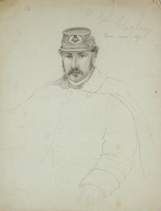 General Negley, Union Army, ca. 1860 (blyant på papir) av Francis Schell