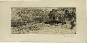 Et sannsynlig sted for en laks av Francis Seymour Haden