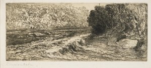Et sannsynlig sted for en laks, 1889 av Francis Seymour Haden